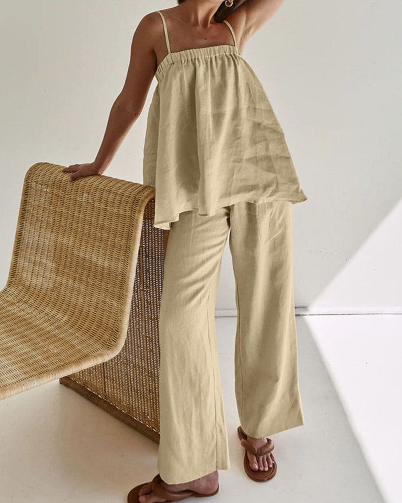 Lavinque outfit set Ensemble Lin Décontracté | Naturel | Léger et Élégant