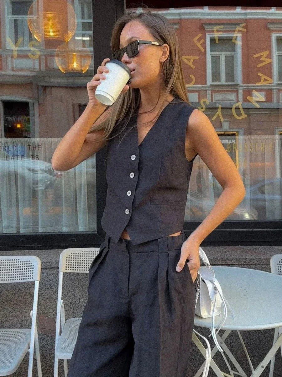Lavinque outfit set Ensemble Lin | Élégance Naturelle | Confort Estival