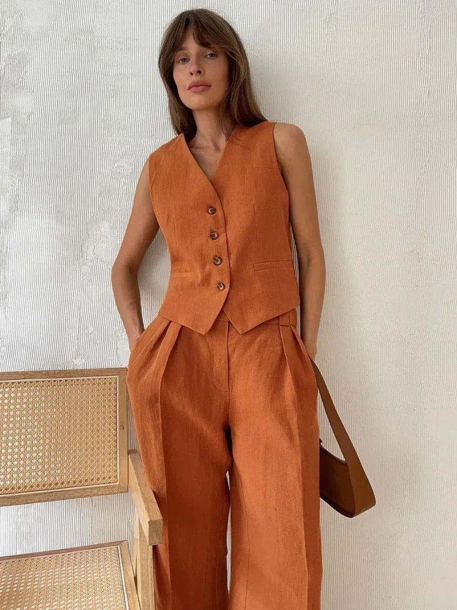Lavinque outfit set Ensemble Lin | Élégance Naturelle | Confort Estival