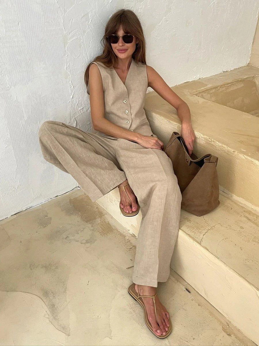 Lavinque outfit set Ensemble Lin | Élégance Naturelle | Confort Estival