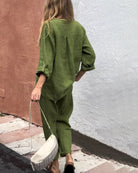 Lavinque outfit set Ensemble Lin Femme | Chemise et Pantalon | Léger et Élégant