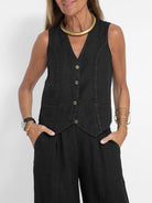 Lavinque outfit set Ensemble Lin Gilet et Pantalon Large | Élégant | Léger et Tendance