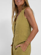 Lavinque outfit set Ensemble Lin Gilet et Pantalon Large | Élégant | Léger et Tendance