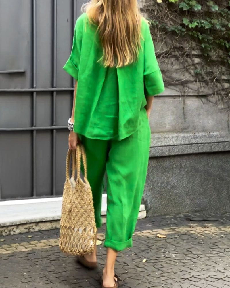Lavinque outfit set Ensemble Lin Oversize | Décontracté | Léger et Élégant