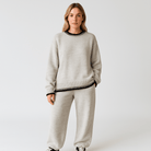 Lavinque Outfit set Ensemble Loungewear Beige Chiné | Confort & Détente | Finitions Contrastées