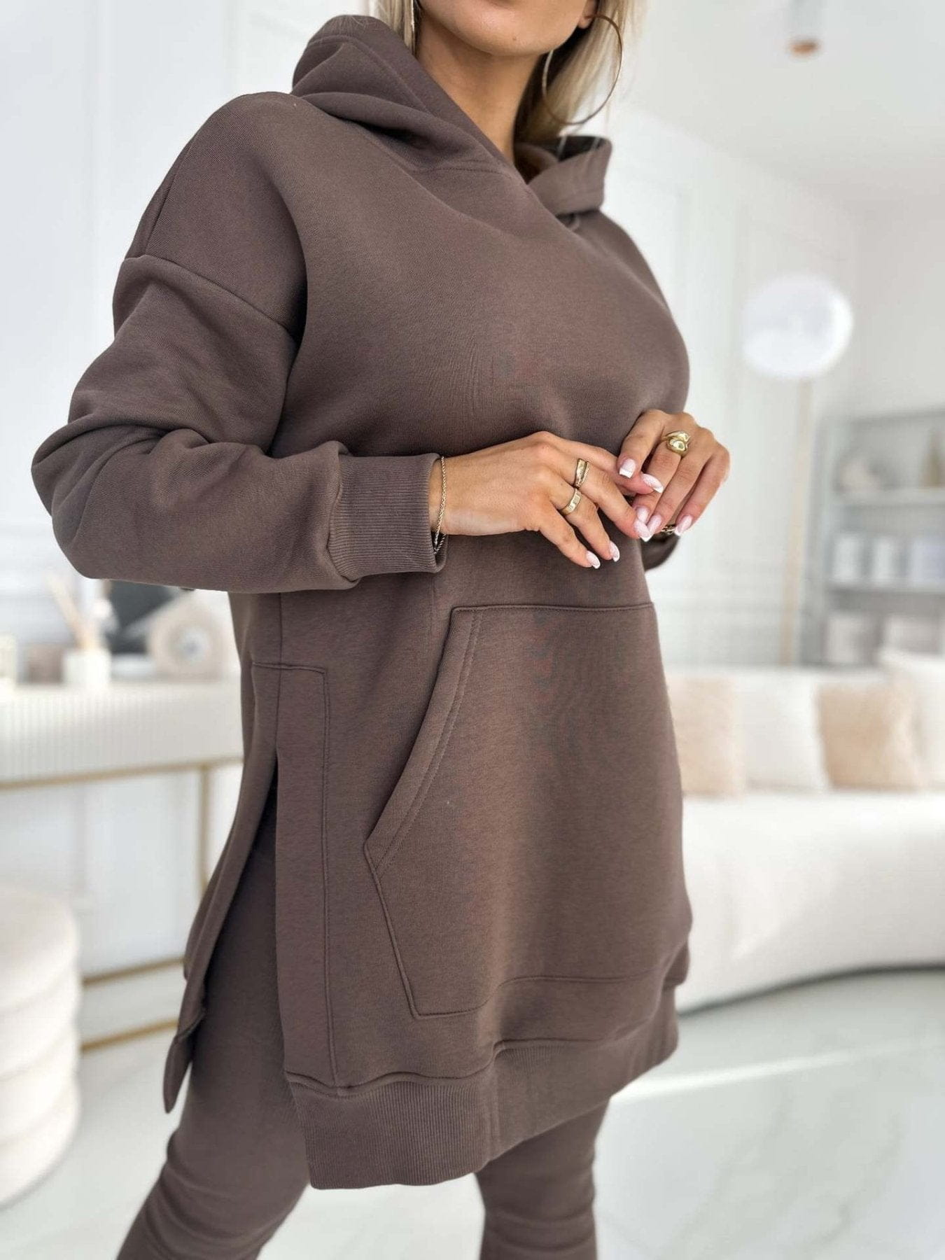 Lavinque Outfit set Ensemble Loungewear Femme | Confort Douillet | Marron Chocolat