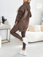 Lavinque Outfit set Ensemble Loungewear Femme | Confort Douillet | Marron Chocolat