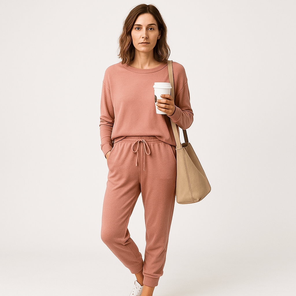 Lavinque Outfit set Ensemble Loungewear Vieux Rose | Ultra Confort | Look Décontracté