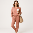 Lavinque Outfit set Ensemble Loungewear Vieux Rose | Ultra Confort | Look Décontracté
