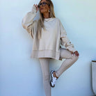 Lavinque Outfit set Ensemble Oversize en Coton | Marron | Confort et Style Urbain