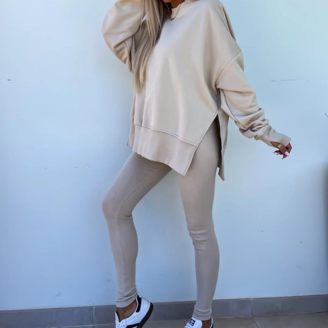 Lavinque Outfit set Ensemble Oversize en Coton | Marron | Confort et Style Urbain