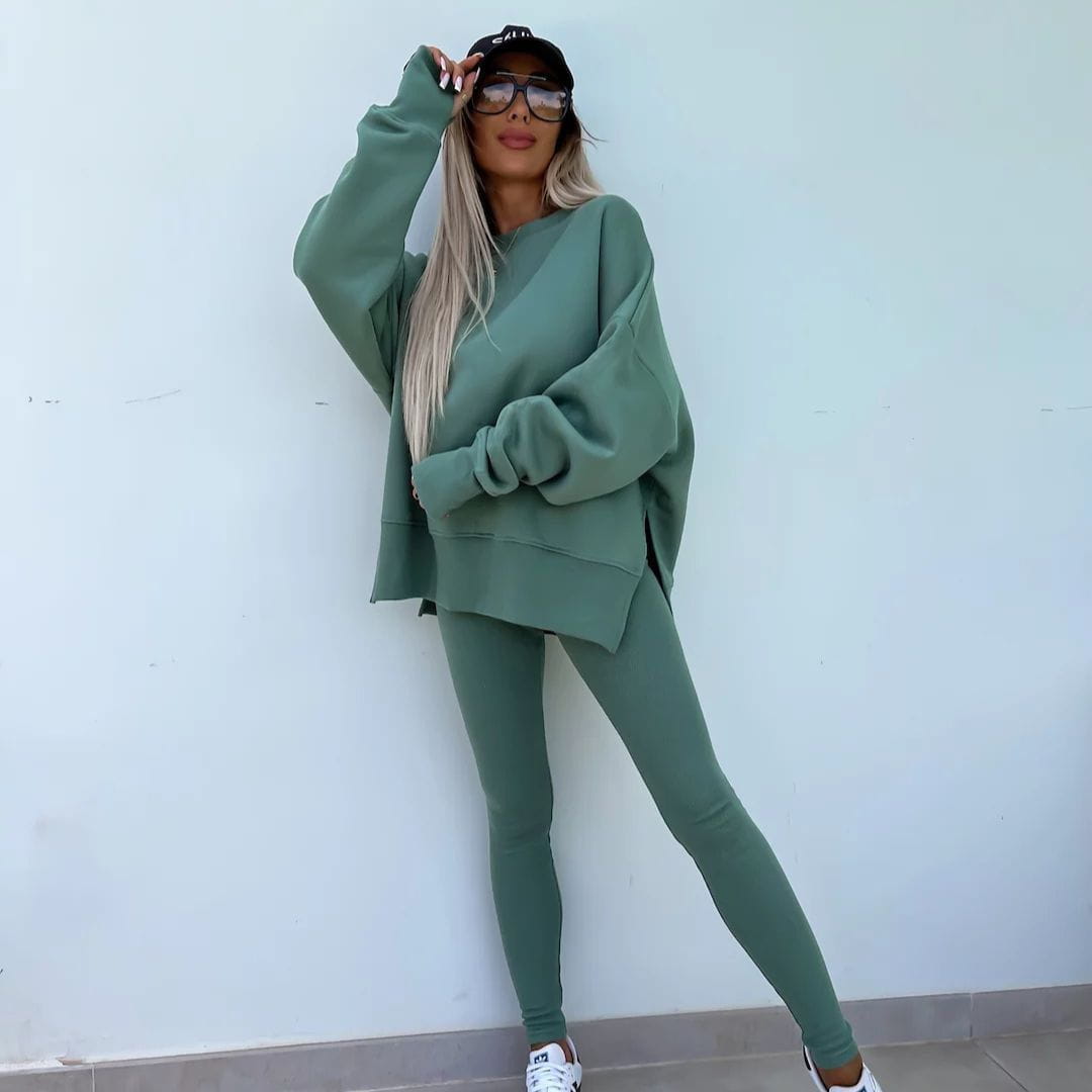 Lavinque Outfit set Ensemble Oversize en Coton | Marron | Confort et Style Urbain