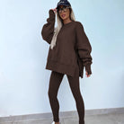 Lavinque Outfit set Ensemble Oversize en Coton | Marron | Confort et Style Urbain