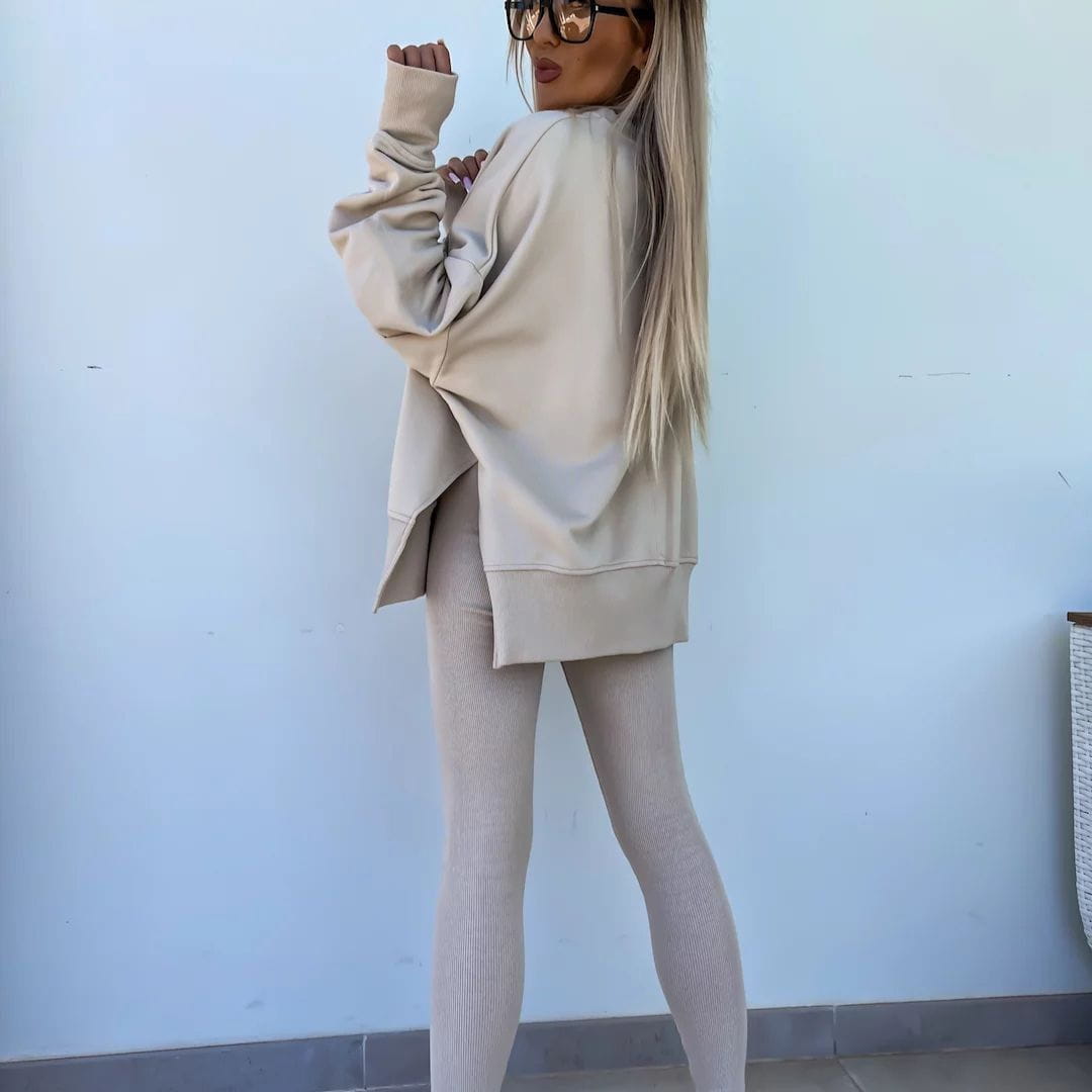 Lavinque Outfit set Ensemble Oversize en Coton | Marron | Confort et Style Urbain