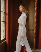 Lavinque Outfit set Ensemble Pailleté 2 Pièces | Haut Manches Longues & Pantalon | Élégant et Brillant