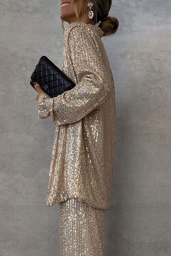 Lavinque outfit set Ensemble Paillettes Blazer et Pantalon | Soirée | Élégance et Éclat
