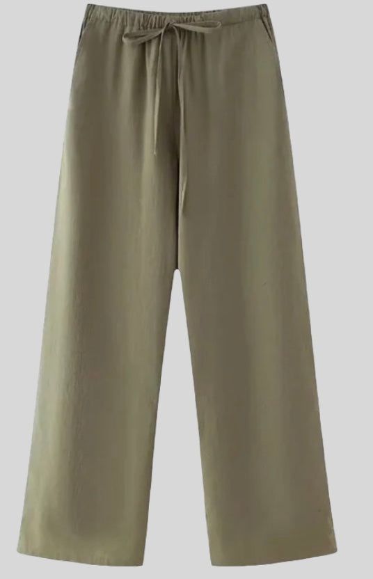 Lavinque Outfit set Ensemble Pantalon & Veste Ceinturée | Taupe Élégant | Fluide et Sophistiqué