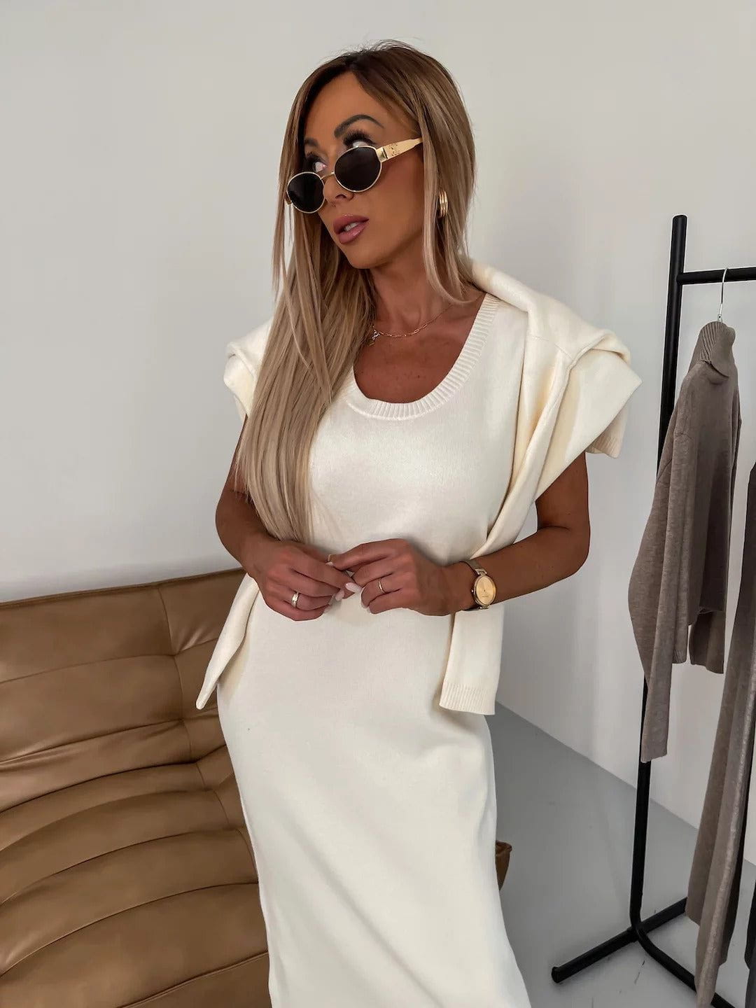 Lavinque outfit set Ensemble pull et jupe tricotée | Ensemble | Chic et confortable