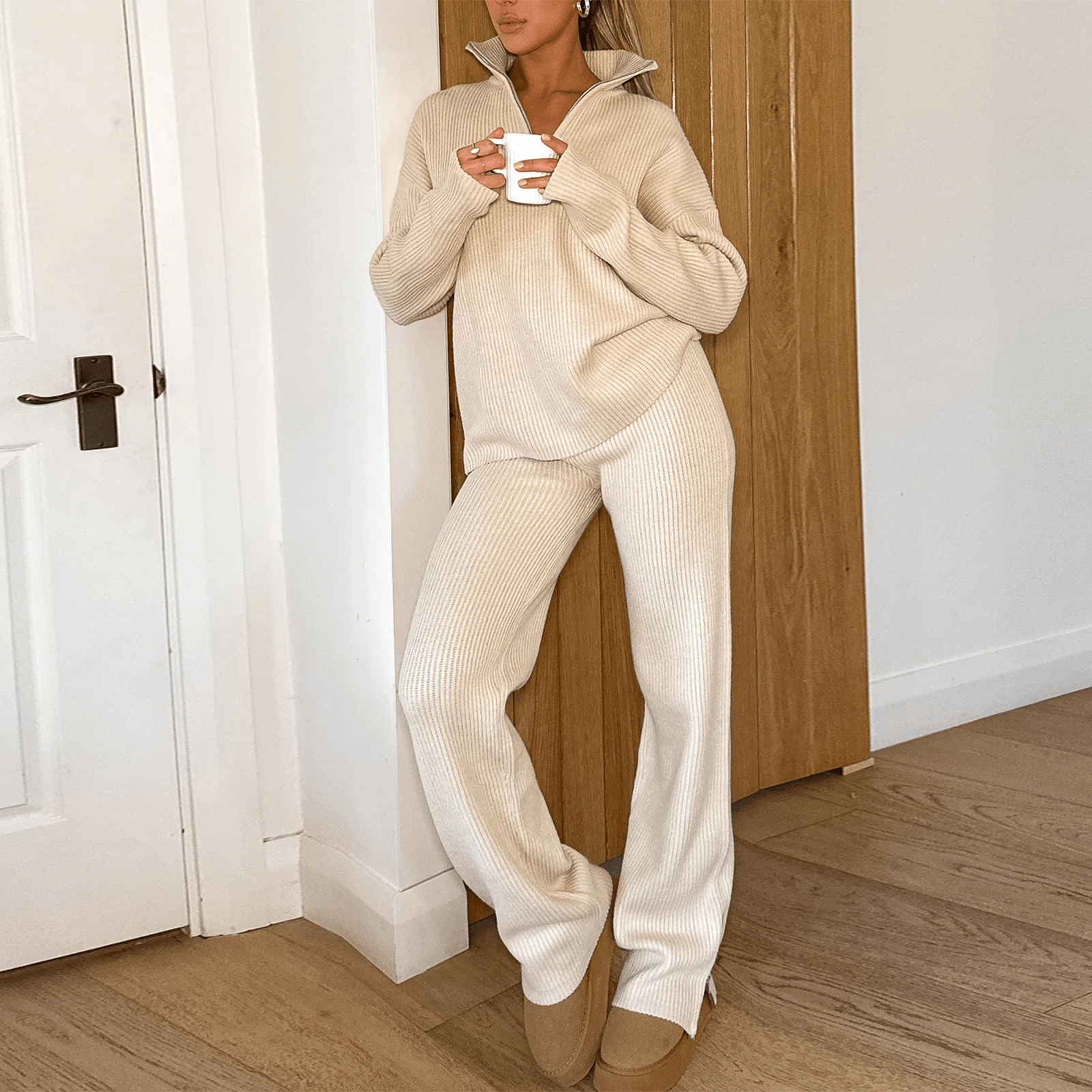 Lavinque outfit set Ensemble Pull et Pantalon | Confort Absolu | Look Décontracté