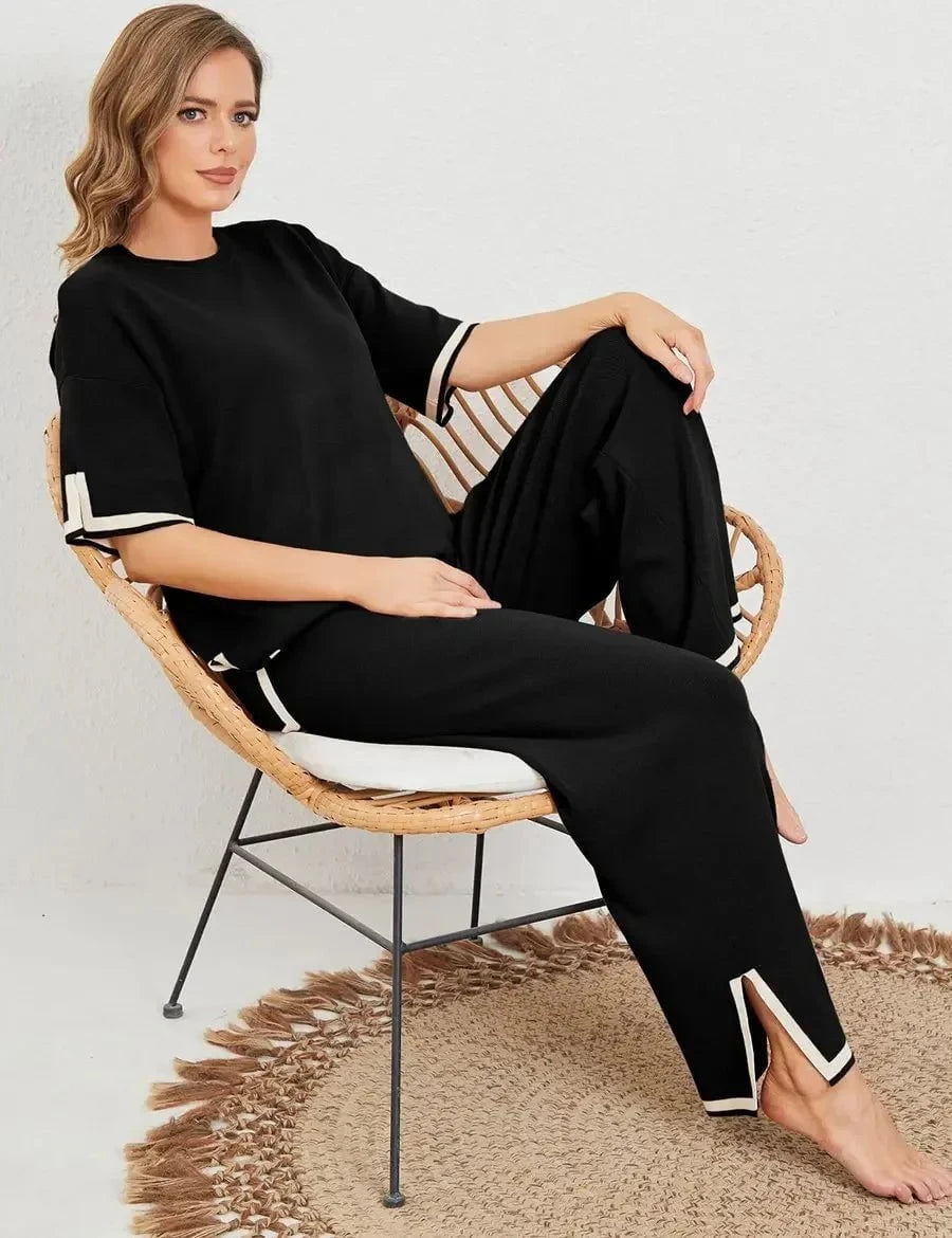 Lavinque outfit set Ensemble Pull et Pantalon Écru | Élégant | Confort et Minimalisme