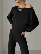 Lavinque outfit set Ensemble pull et pantalon large | Ensemble | Élégance minimaliste et confort absolu