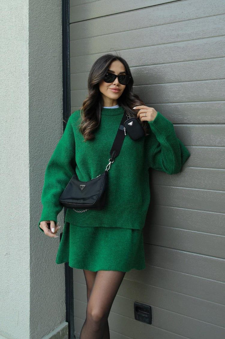 Lavinque outfit set Ensemble Pull Oversize & Jupe | Élégance & Confort | Look Automnal