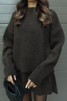 Lavinque outfit set Ensemble Pull Oversize & Jupe | Élégance & Confort | Look Automnal