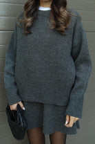 Lavinque outfit set Ensemble Pull Oversize & Jupe | Élégance & Confort | Look Automnal
