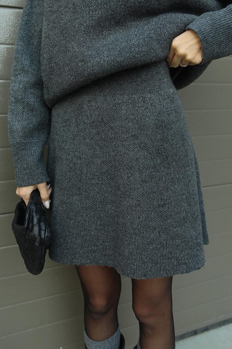 Lavinque outfit set Ensemble Pull Oversize & Jupe | Élégance & Confort | Look Automnal