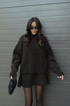 Lavinque outfit set Ensemble Pull Oversize & Jupe | Élégance & Confort | Look Automnal