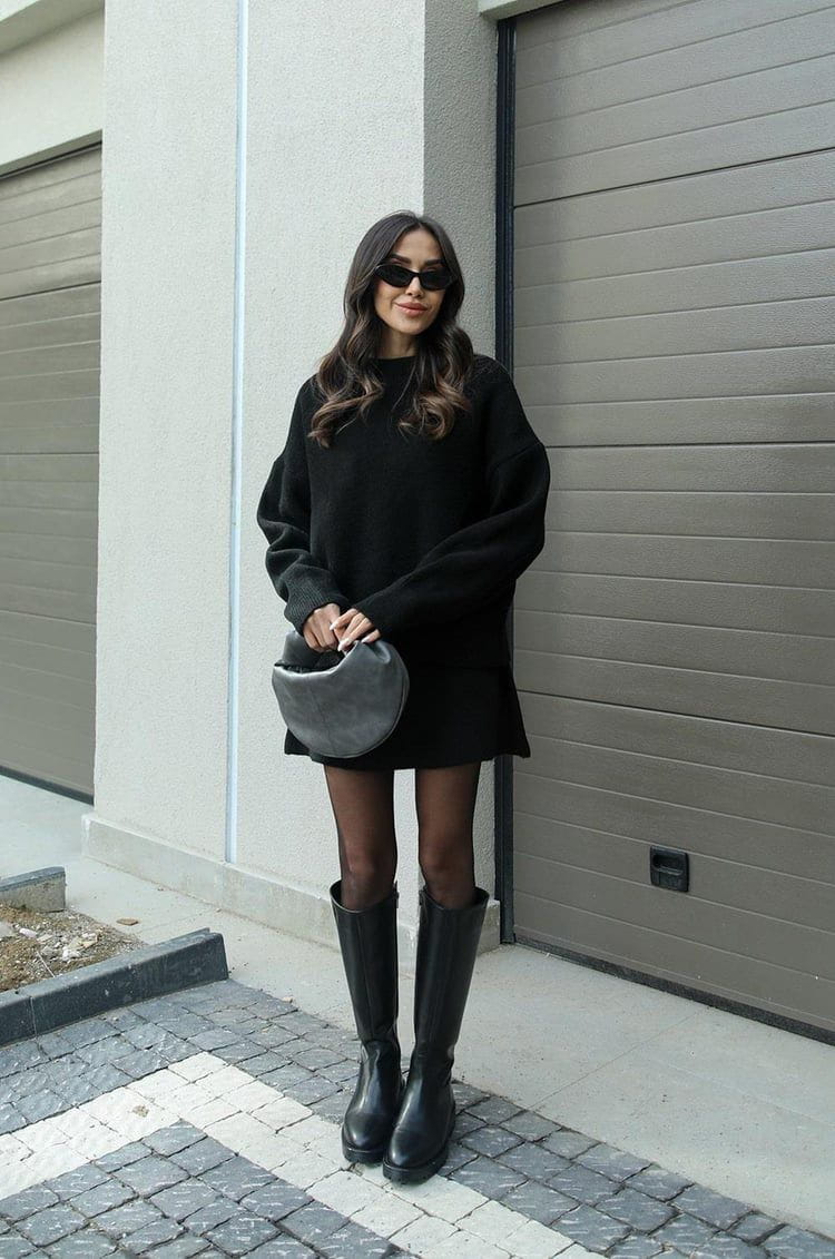 Lavinque outfit set Ensemble Pull Oversize & Jupe | Élégance & Confort | Look Automnal