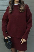 Lavinque outfit set Ensemble Pull Oversize & Jupe | Élégance & Confort | Look Automnal