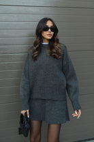 Lavinque outfit set Ensemble Pull Oversize & Jupe | Élégance & Confort | Look Automnal