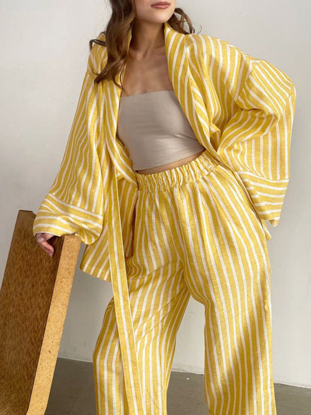 Lavinque outfit set Ensemble Rayé Femme | Confort | Chic Décontracté