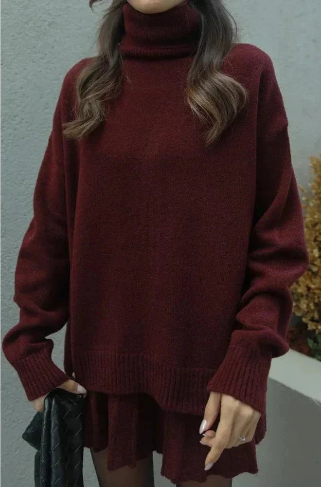 Lavinque outfit set Ensemble Robe et Pull Oversize Femme | Chic et Confortable | Hiver Élégant