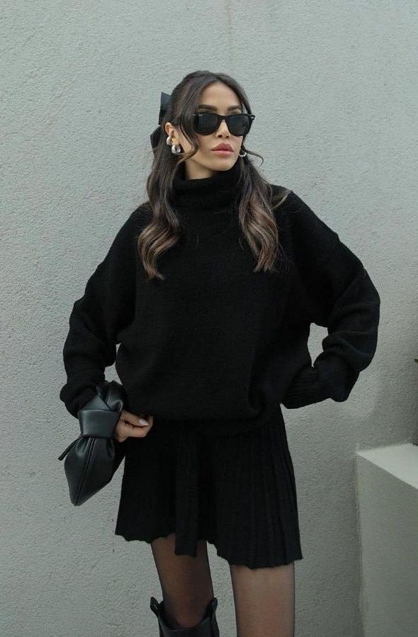 Lavinque outfit set Ensemble Robe et Pull Oversize Femme | Chic et Confortable | Hiver Élégant