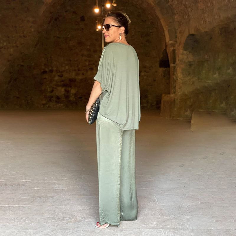 Lavinque outfit set Ensemble Satin Fluide | Élégant et Confortable | Style Chic Décontracté
