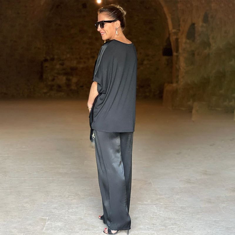 Lavinque outfit set Ensemble Satin Fluide | Élégant et Confortable | Style Chic Décontracté