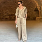Lavinque outfit set Ensemble Satin Fluide | Élégant et Confortable | Style Chic Décontracté
