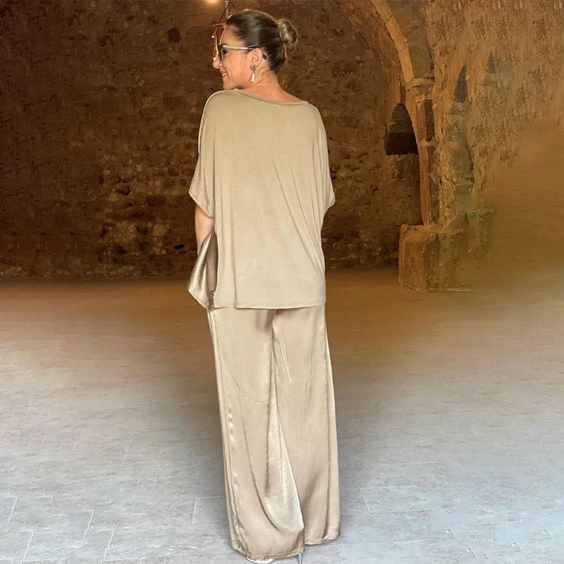 Lavinque outfit set Ensemble Satin Fluide | Élégant et Confortable | Style Chic Décontracté