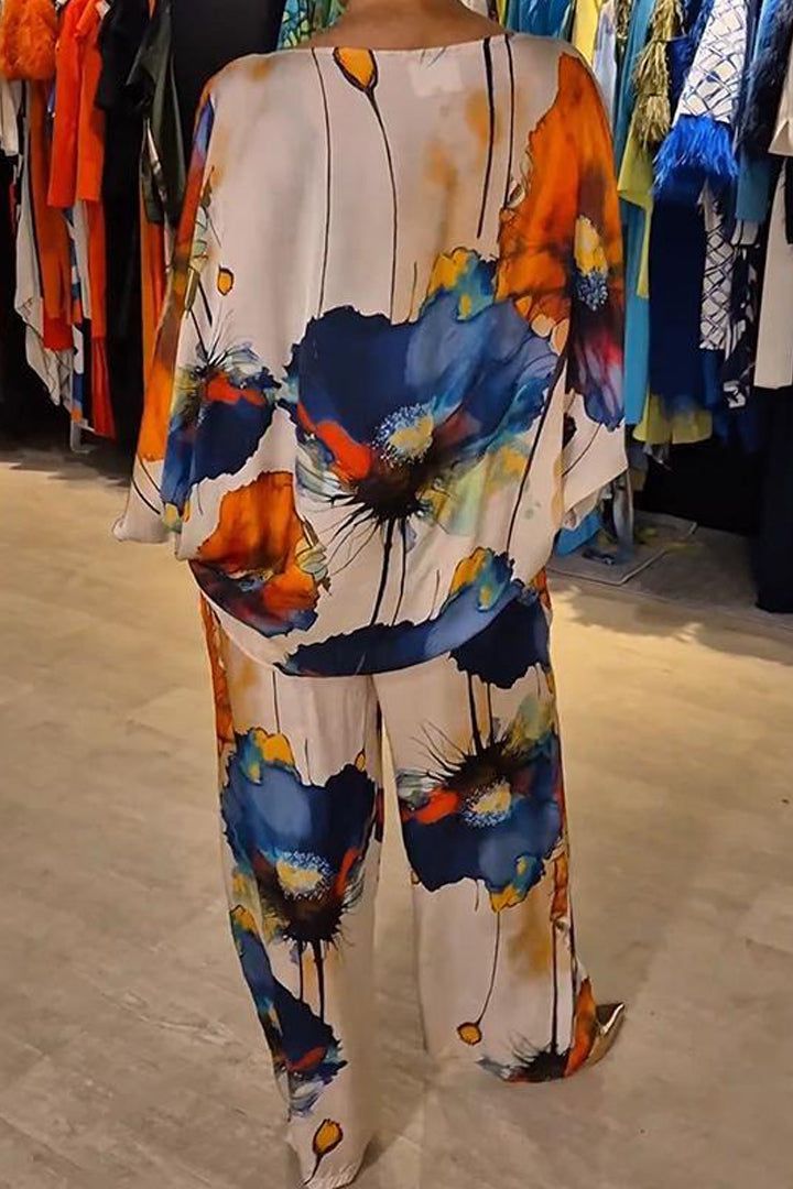 Lavinque outfit set Ensemble Satin Imprimé | Multicolore | Élégance et Fluidité