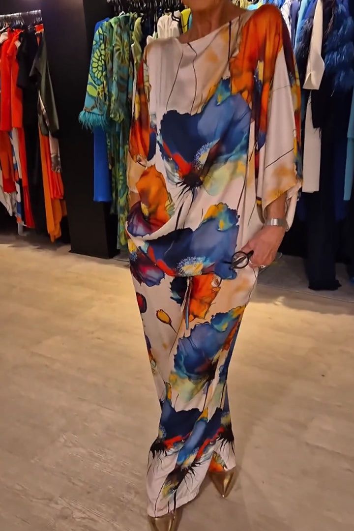 Lavinque outfit set Ensemble Satin Imprimé | Multicolore | Élégance et Fluidité
