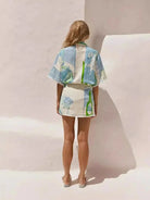 Lavinque outfit set Ensemble Short & Chemise | Imprimé Estival | Élégance Décontractée