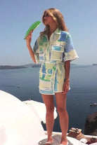 Lavinque outfit set Ensemble Short & Chemise | Imprimé Estival | Élégance Décontractée
