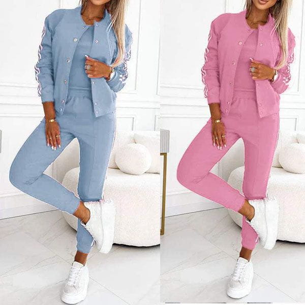 Lavinque outfit set Ensemble Sportwear Chic | Rouge | Confort et Élégance Décontractée