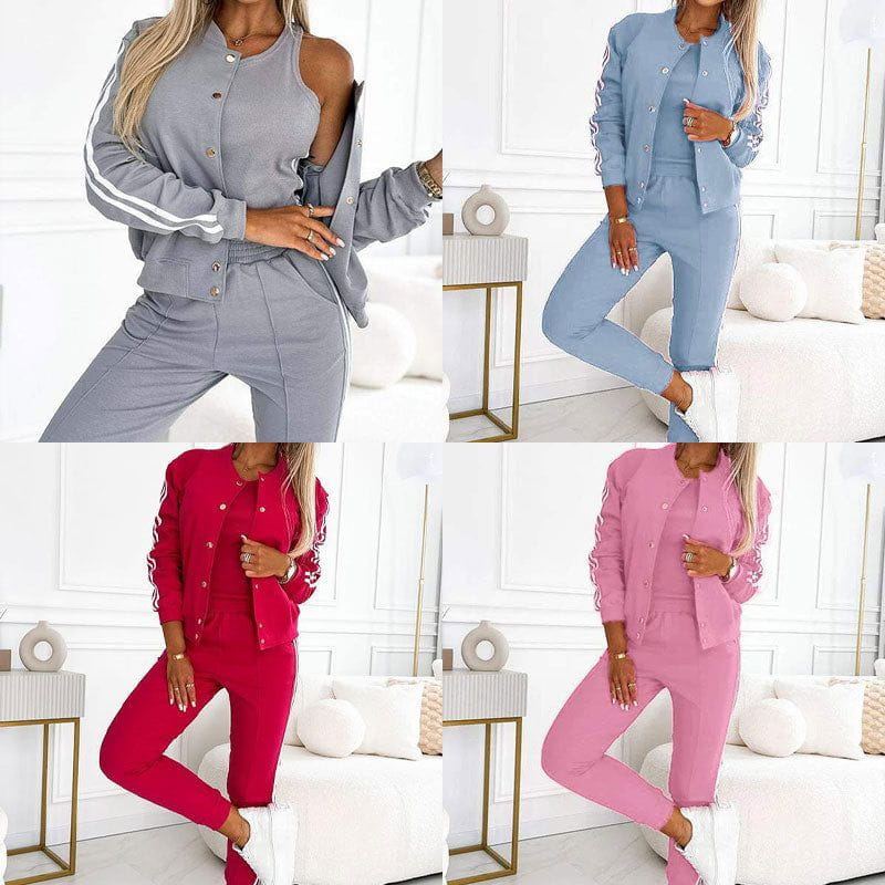 Lavinque outfit set Ensemble Sportwear Chic | Rouge | Confort et Élégance Décontractée