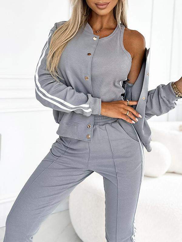 Lavinque outfit set Ensemble Sportwear Chic | Rouge | Confort et Élégance Décontractée