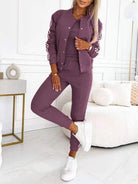 Lavinque outfit set Ensemble Sportwear Chic | Rouge | Confort et Élégance Décontractée