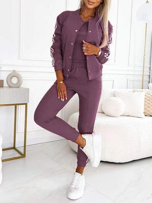 Lavinque outfit set Ensemble Sportwear Chic | Rouge | Confort et Élégance Décontractée