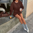 Lavinque outfit set Ensemble Sweat à Capuche & Jupe | Élégance & Confort | Look Automnal